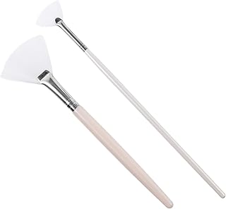 Lurrose 2pcs Fan Brushes Facial Applicator Brush Soft Fan Brushes Acid Applicator Brush Cosmetic Makeup Applicator Tools for Mud Cream
