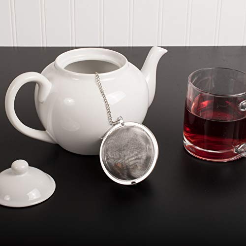 Hic Loose Tea Leaf Strainer And Herbal Infuser, 18/8 Stainless Steel, Mesh Tea Ball, 3-Inch #TOP3