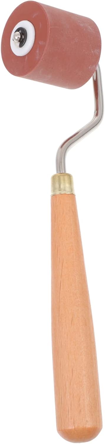 STOBOK 2 Pcs Ink Roller Printmaking Stamping Roller Durable Roller Brayer Paint Supplies Rubber Roller Oil Painting Tool Art Printmaking Tool Art Crafts Making Supplies Ink Applicator, Brownx2pcs