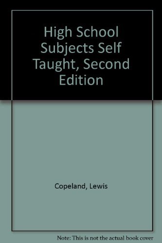 High School Subjects Self Taught B0015MX2PM Book Cover