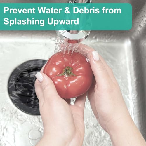Image of 2pcs 3-3 /8 inch Garbage Disposal Splash Guard, Quiet Garbage Guard Disposal Drain Cover Garbage Disposals Rubber Drain Plugs Sink Splash Guard Replacement