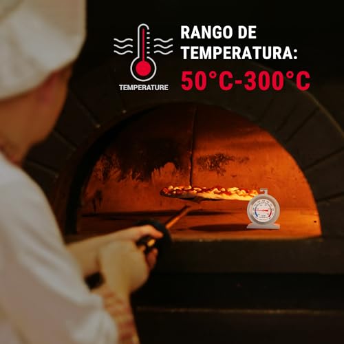 Miniatura 3 de Thermopro Aot-200 Termómetro Para Horno, Termómetro De Carne Para Barbacoa, Termómetro De Cocina, Esfera De Acero Inoxidable, Termómetro Para Carne De Fácil Lectura Con Lente Irrompible