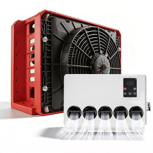 12V RV Air Conditioner, 1800W Cooling Power,Split Type AC Unit Fits for RVs, Vans, Semi Truck, Cranes, Construction Vehicles, Excavators, Harvesters