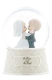 Precious Moments Bride and Groom Facing Each Other Water Globe