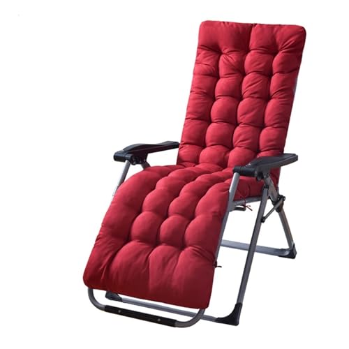 Coussin de Chaise Longue Patio Rouge pour Voyage et Assise Confortable