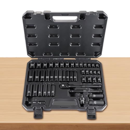 Générique 3/8 Ratchet Set, Mixed Hand Tool 47 & 72 Teeth Ratchet Wrench Socket Kit, Sturdy Auto Repair Tools, Versatile Application Range, Ideal for Motorcycle, 15.35 x 11.42 x 2.44 inches - Image 7