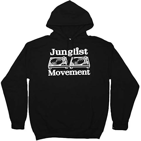 Black Heavyweight Junglist Movement Hoodie Medium Cover