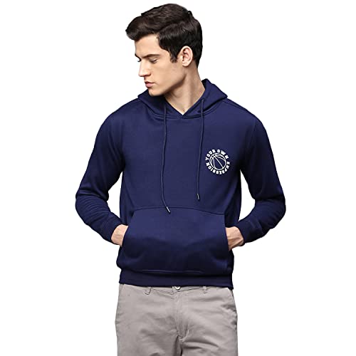 Dennis Lingo Sudadera con capucha de polialgodón para hombre, manga completa, ajuste regular, ropa casual de invierno para hombre (azul marino, XXL)