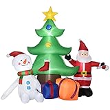LISTO EN POCOS MINUTOS: Gracias al inflador integrado podrás disfrutar de este decorativo navideño hinchable casi al instante. Y cuando no lo uses, desínflalo y guárdalo para las siguientes navidades sin apenas ocupar espacio