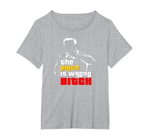 Vintage The Price is Wrong Bitch - Happy Bob Golf Movie TPIR T-Shirt, Women's Plus, Heather Grey, 1X