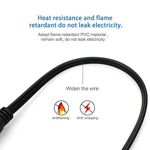 ClearMax Power Cable Extension, 3 Prong Cord Plug Male to Female 16 AWG for Home and Office Improvement UL Certified 25 Feet, Black