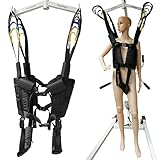 Patient Lift Aid Standing Sling Medical Transfer Gait Belt Assist Strap Walking Exercisers Carrier Fold Up Full Body Get Up Sit to Stand for Elderly Senior AnyBack Black
