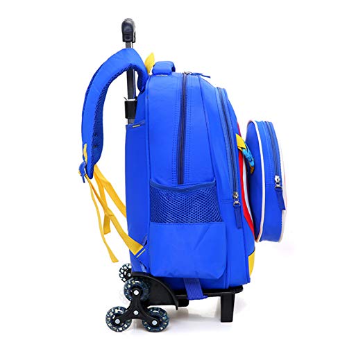 Gloomall Cartoon Six Wheels Trolley Case School Bags Boy Oxford Cloth Vacation Backpack #TOP2