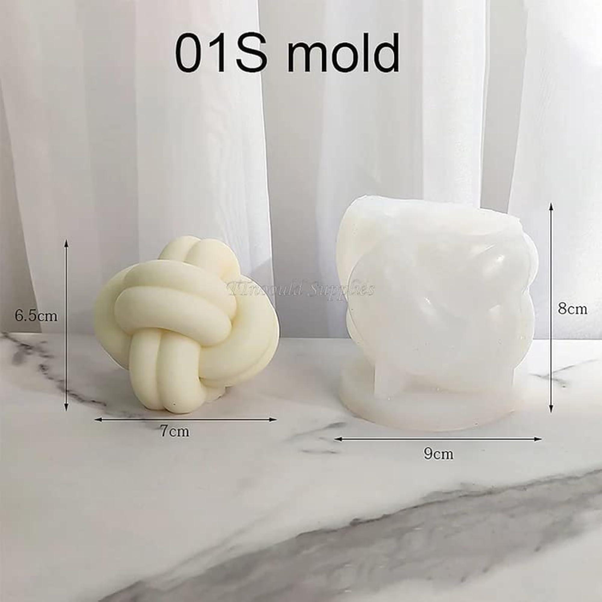 3D Twisted Knot Candle Silicone Mold for Unique Designs