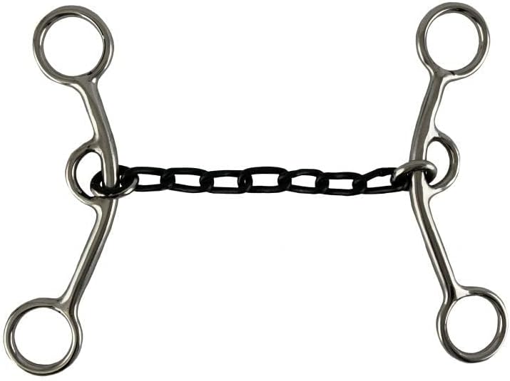 ShowmanStainless Steel Junior Cow Horse Bit w/ 5" Sweet Iron Chain Mouth