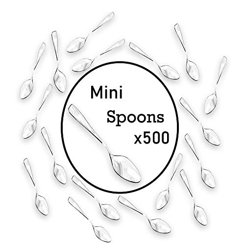 LORESO 500 Mini Clear Plastic Tasting Spoons For Miniature Dessert Cups- 3.8 Inches, BPA Free, Reusable (500CT Box) by LSR LORESO - Image 7