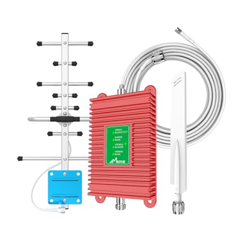 Signal Booster 4G LTE Band 13/12/17 Cell Phone Signal Booster Enhance 4G Data and Volte for Covers a Home or Office