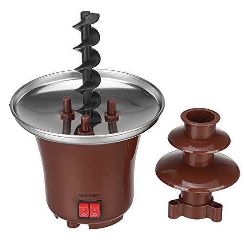 Nomal 220V Electric Chocolate Fountain Waterfull Chocolate Melting Machine Chocolate Mixer Blender Chocolate Fondue Creative Design Chocolate With Heating Fondue Machine Diy Waterfall For Party thumb #3