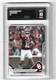 Graded Gem Mint 10 John Mateer 2025 Bowman U Now Football Card #2 Historical Oklahoma Sooners Debut Fuels Triumph