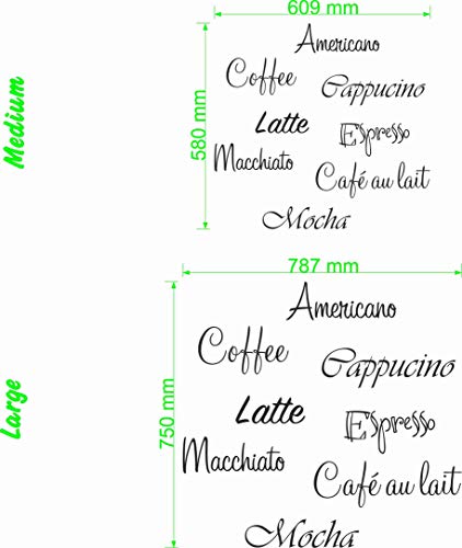 Wonderous Wall Art Together Forever - Adhesivo Decorativo para Pared (2 Unidades), diseño con Texto en inglés Together Forever, Color Negro