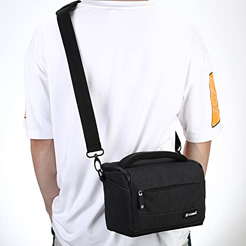 UBORSE Kameratasche DSLR SLR Wasserdicht Fototasche Stoßfest Padded Einsatz für Spiegellose Systemkamera Spiegelreflexkamera Vlogging kamera Umhängetasche Kamerazubehör – Bild 8