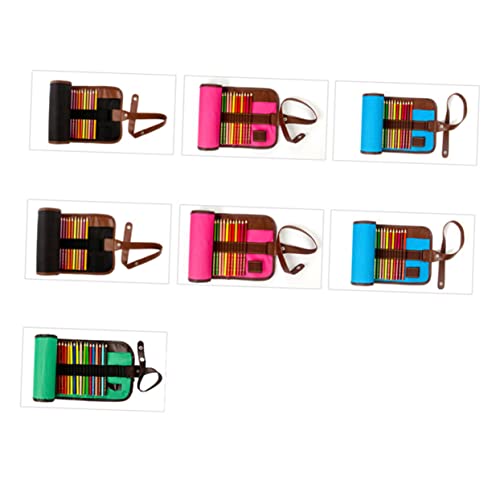 Lurrose Roll-up-federmäppchen Für Buntstifte Wickeletui Aus Canvas Aufbewahrungstasche Mit Fächern Organizer Zum Zusammenrollen Platzsparend Für Kunststudenten