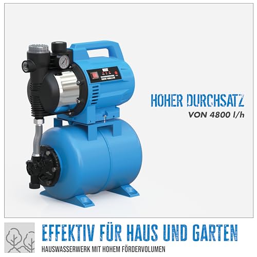 Güde Hauswasserwerk HWW 1400.2 VF – 1400 W, 24 l, 4800 l/h Fördervolumen