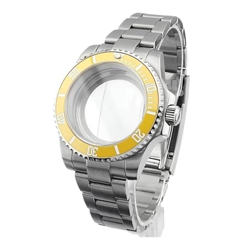BHUPWZE 40.5mm SUB �r���v �T�t�@�C�A�K���X ���^���P�[�X NH35/36/38 ���[�u�����g 28.5 �_�C�����p�[�c �A�N�Z�T���[ �{�b�N�X�o���h, 22, One Size