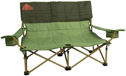 Kelty Low Loveseat Camping Chair for 2 – Two Person Foldable, Portable Camp Chair for Festivals, Camping Trips, Tailgates, Concerts, Beach Days, Updated for 2023 (Dill)