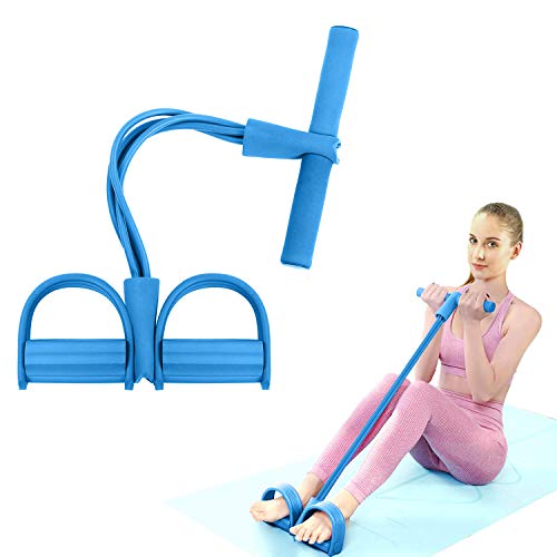 N/F Pedal Resistance Band, Abdominal arm Chest Muscle Exercise Equipment, sit-ups Pull Rope, arm Waist Fitness Stretching Training, Bodybuilding Home Fitness (Blue)