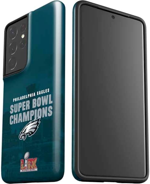 Skinit Pro Phone Case Compatible with Galaxy S21 Ultra 5G - Officially Licensed NFL Philadelphia Eagles Super Bowl LIX Champions Design