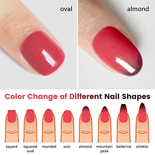 Ytd Likomey Color Changing Gel Nail Polish,1 Pcs 15Ml Gray Violet To Black Glitter Mood Temperature Change Colors Thermal Uv Nail Gel Polish Home Salon Manicure #TOP6