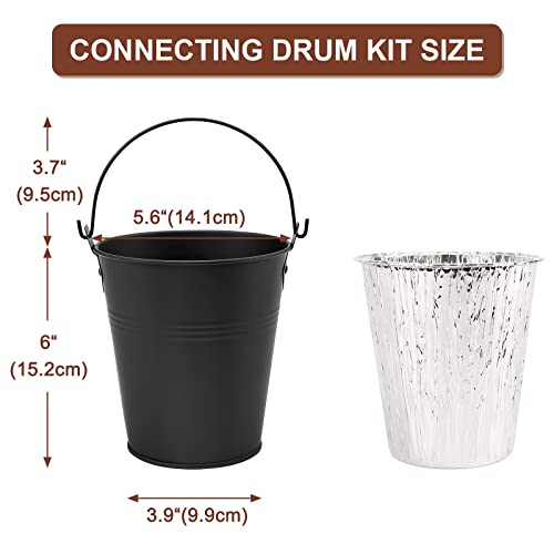 Qulimetal Drip Bucket And 15-Pack Disposable Foil Liners For Oklahoma Joe's, Traeger, Pit-Boss, Z Grill, Camp Chef, Grill Grease Bucket Fits Most Offset Smokers, Black #TOP1