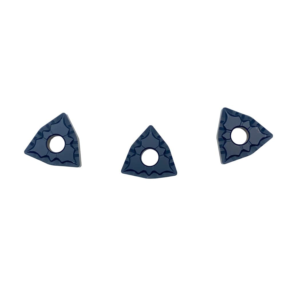 GBJ 10pcs WNMG432 -MA WNMG080408 -MA Lathe Carbide Turning Inserts Carbide Cutting Tools Used on Steel Parts for MWLNR/L Turning Holder (WNMG080408-MA ZM1125)