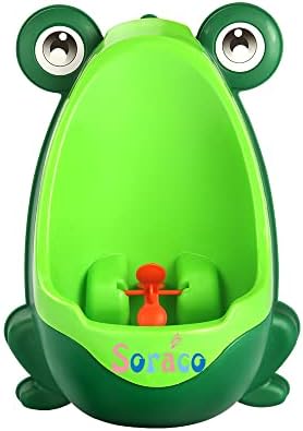 Soraco Frog Potty Training Urinal for Toddler Boys Toilet with Aiming Target-Green