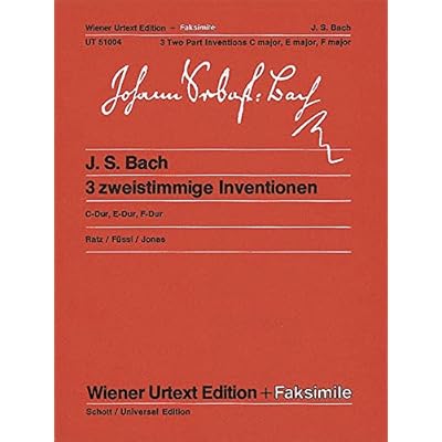Three Two Part InventionsEdited from autographs and manuscript copiesVienna Urtext Edition and facsimilepiano