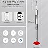 Tri-wing Screwdriver Y000 0.6mm for Cell Phone & Smartwatch, Magnetic S2 Steel Tip, Rotable Cap, Anti-slip Grip, Y-type Precision Screwdriver Repair Tool for Electronics