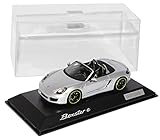 Aus Metall mit Plastikteilen Spark Porsche Boxster E 981 Cabrio Silber 2012-2016 1/43 Modell Auto