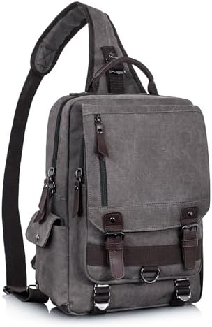 Leaper Retro Canvas Messenger Bag — Unisex Crossbody Shoulder Sling Bag for Travel, Work & Daily Use