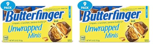 Butterfinger: Chocolatey, Peanut-Buttery, Unwrapped Minis Movie Theater Candy Box - 2.8 oz each, Bulk 18 Pack