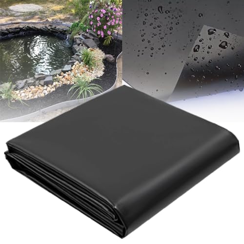 Revêtement d'étang en PEHD durable 16,5 x 29,5 pi pour cascades extérieures