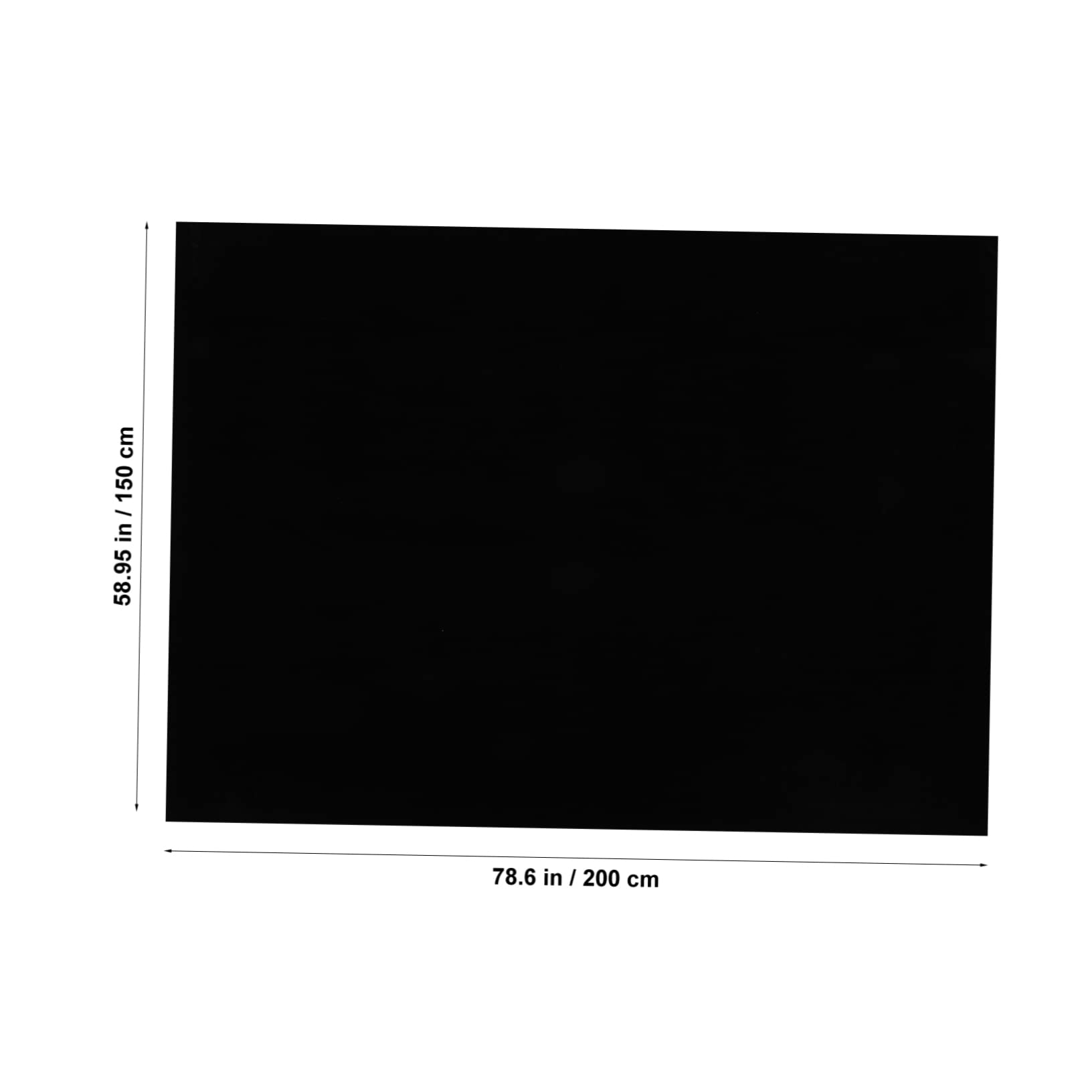 KOMBIUDA Sfondo Fotografico Nero Vellutato Assorbiluce, Lavabile e Facile da Restaurare, per Fotografia e Registrazioni Video, Dimensioni 200x150cm