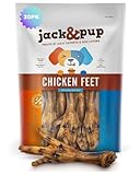 Jack&Pup Dried Chicken Feet Dog Treats | 100% Natural, Fully Digestible, Dehydrated Chicken Feet for Dogs High Protein, Joint Support (20 Pack) Economical Alternative to Duck Foot and Pig Ears