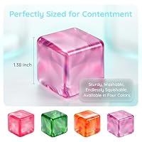 4pcs Mini Stress Cube Slow Rising Squishy Fidget Toys Stress Balls Adults — image 5