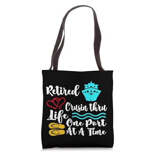 Bolso Tote Retired and Cruising Through Life miniatura 1