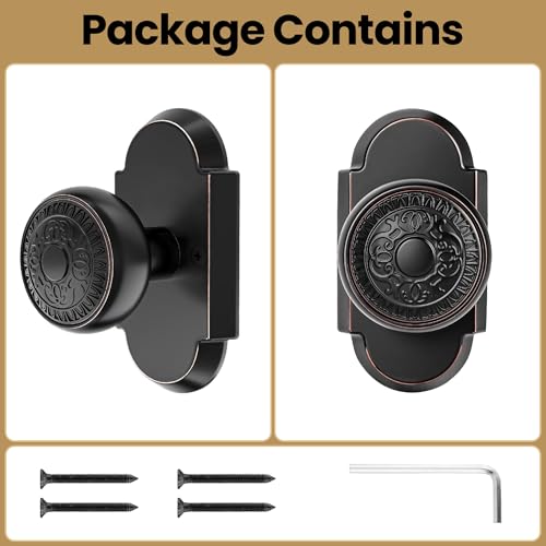 2 Pack Vintage Dummy Door Knobs, Antique Interior Dummy Door Handle by BonKuDoo - Used condition - Image 8