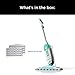 Shark Steam Mop with 2 Machine Washable Dirt Grip Pads, Removable Water Tank, Lightweight, Steam Cleaner for sealed Hard Floors, Marble, Stone, Hardwood, Tile, Laminate, White/Seafoam, S1000