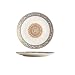 yywl Talerz obiadowy kreatywny ceramiczny ręcznie malowany pod glazurą talerz obiadowy porcelana stek talerz deserowy ciasto sushi naczynie bohema styl zastawa stołowa (kolor: 38 cm)