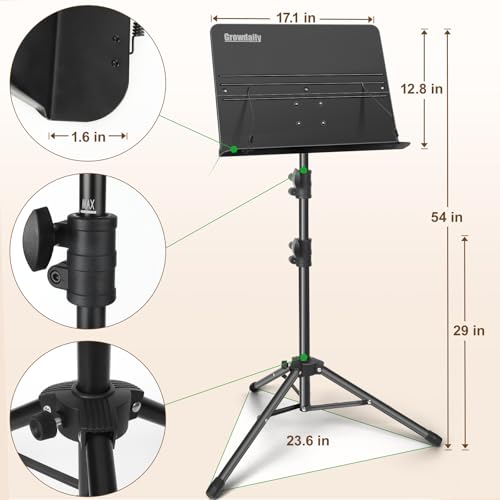 Image of Music Stand, Folding Music Stand Portable Music Stand For Sheet Music