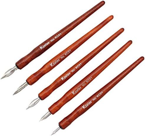 SIPLIV Redwood Professional Manga Pen Dip Pen Set Manga Cartoon Comic Drawing Painting Kit - 5 Pcs